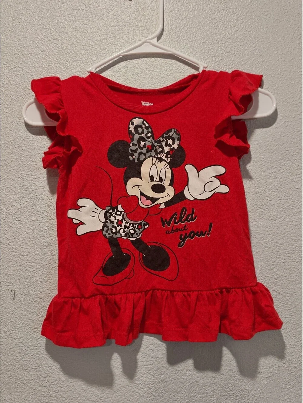 Disney Junior Minnie Mouse Red Ruffle Sleeve Shirt 6X
